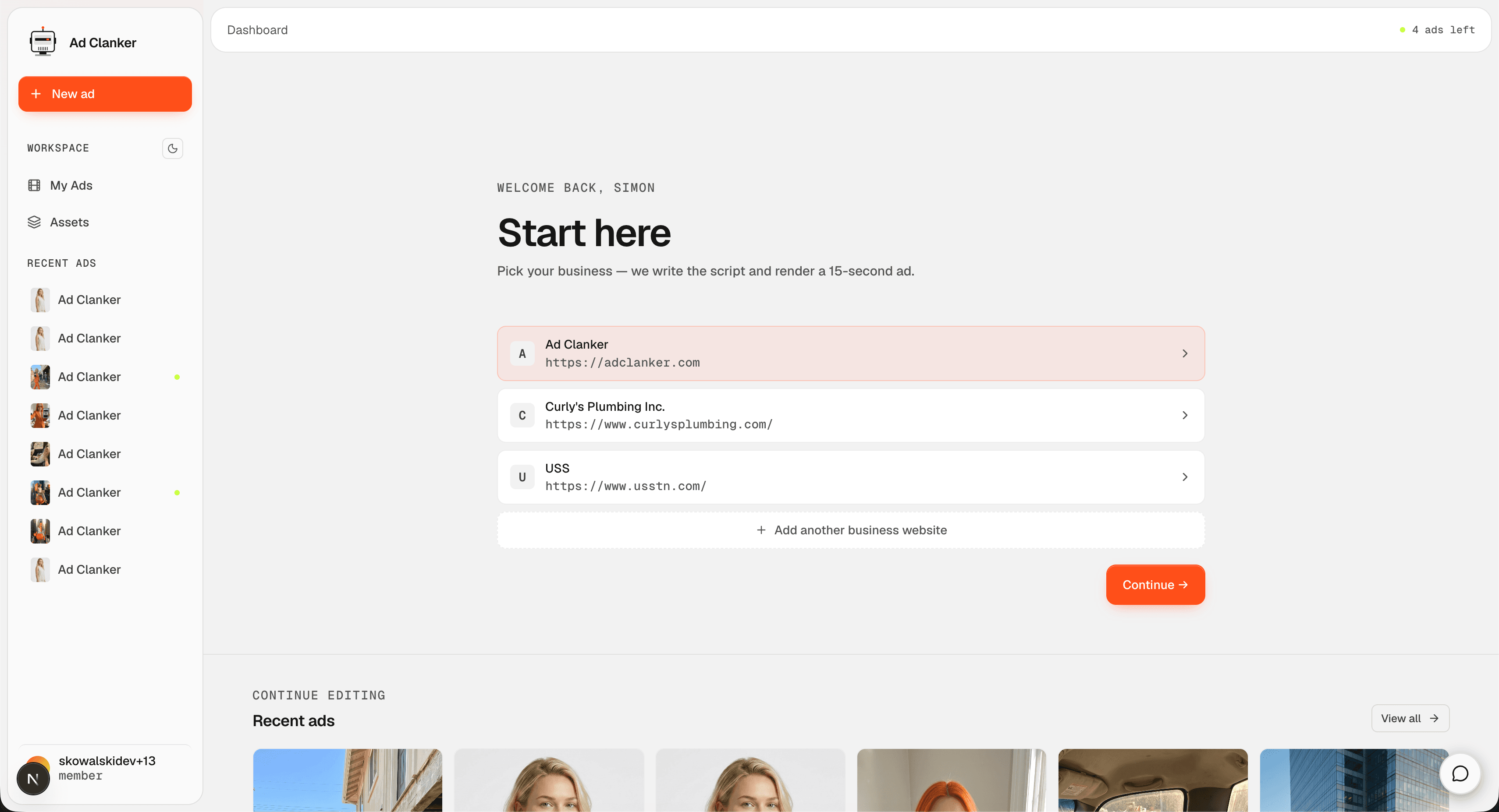 Paste your website